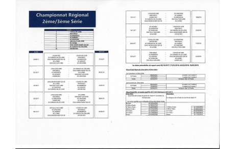 CALENDRIER 2EME SERIE 2017 -2018